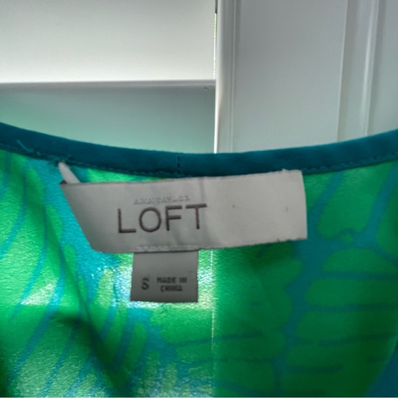 LOFT Green Spaghetti Strap Sundress Midi - Picture 3 of 4